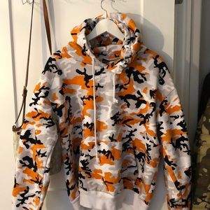 camo orange hoodie